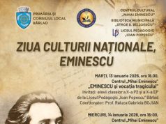 Bârlad: Trei zile dedicate Culturii Naționale – conferințe, dezbatere, expoziție de carte și moment poetic